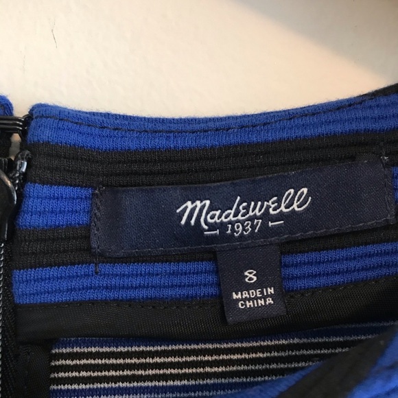 Madewell Gallerist Ponte Dress Blue Stripe - Picture 3 of 9